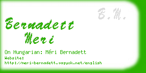 bernadett meri business card